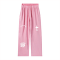 LION AND WORD VINTAGE WASHED WAIST PANTS